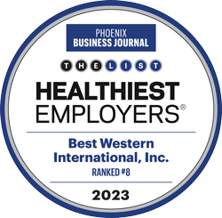 Phoenix Business Journal Healthiest Employers 2023, Best Western International ranked number 8