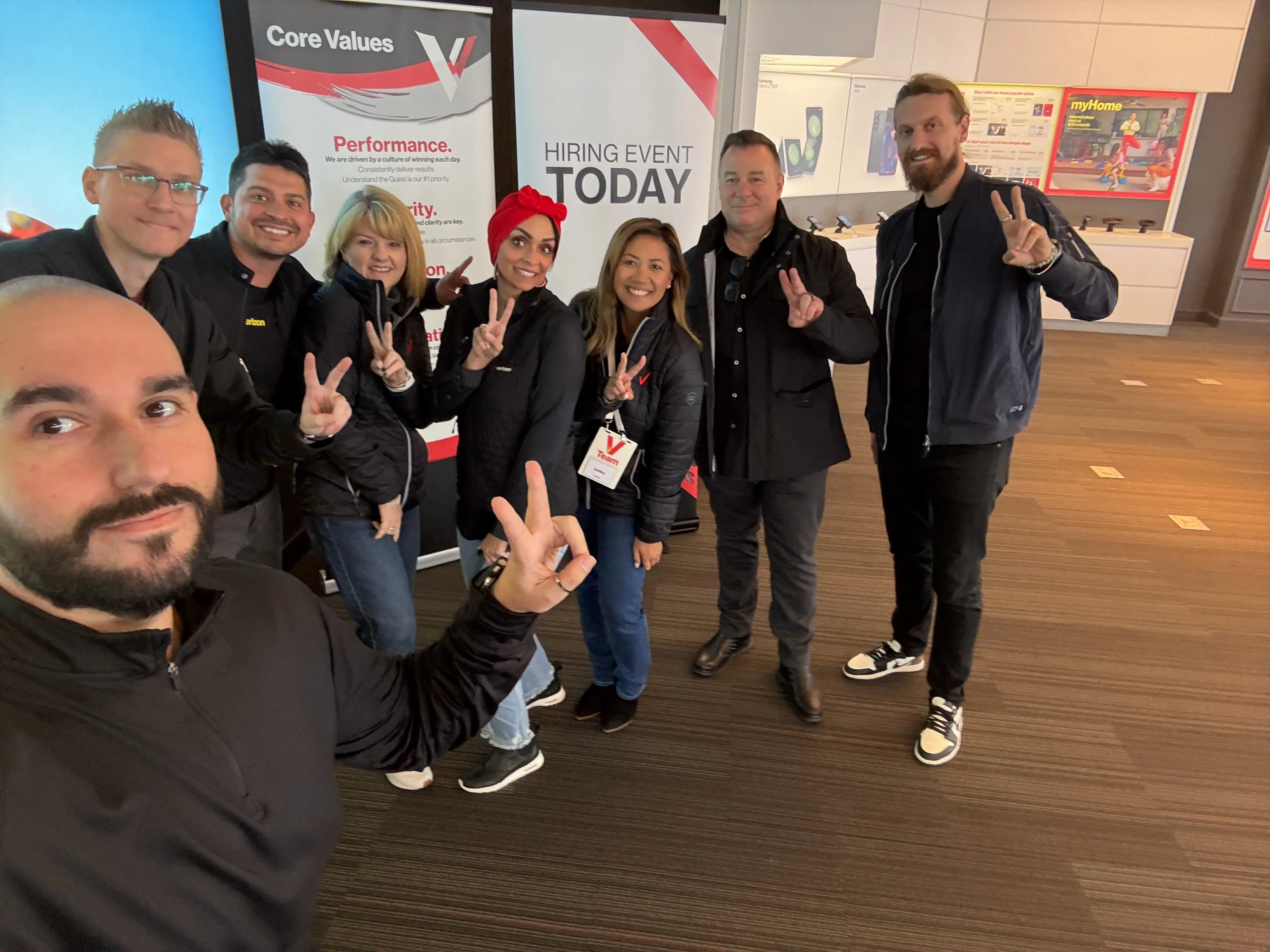 Victra team at hiring event